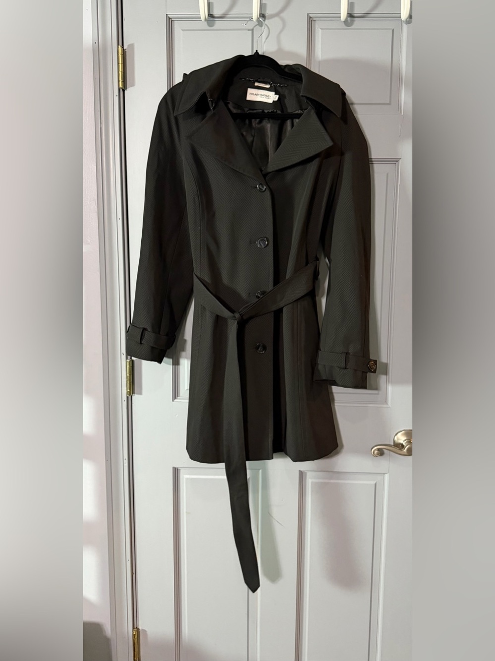 Hilary Radley Olive Green Belted Trench Coat